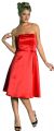 Strapless Satin Short Evening Dress in Red